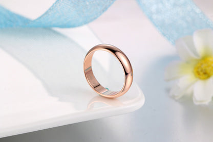 9094 Anel Clássico simples 18 k côr ouro - Anel de casamento feminino e masculino -  Anel de noivado  R05